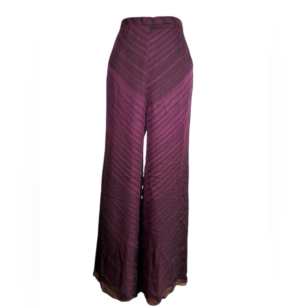 90’s Heidi Weisel silk high waisted wide leg pants